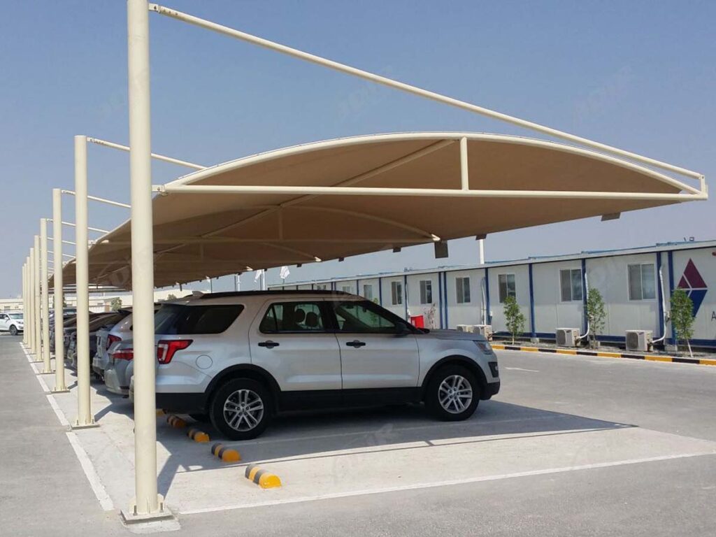 arch type car parking sheds