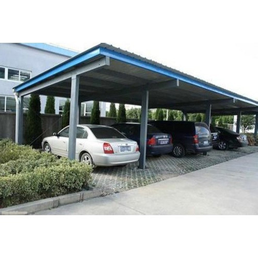 mild steel car parking shed 1000x1000