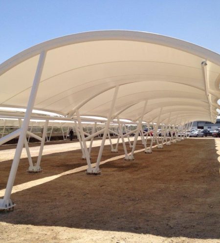 ptfe car parking shade uae bait al nokahda ganpat yadav